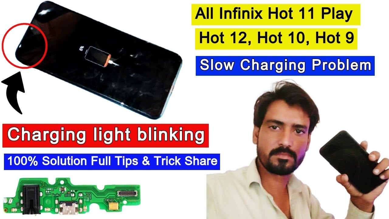 Infinix Hot 11 Play Slow Charging | All Infinix Charging Light Blinking Problem | Charging Issue
