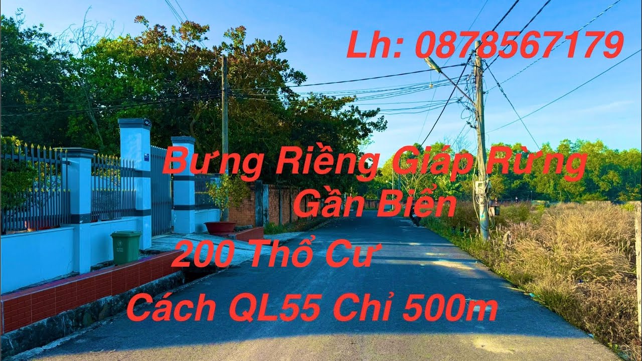 🏠 Bưng Riềng - Đất Giáp Rừng Gần Biển. 706m2 Có sẵn 200 Thổ Cư. Lh: 0878567179