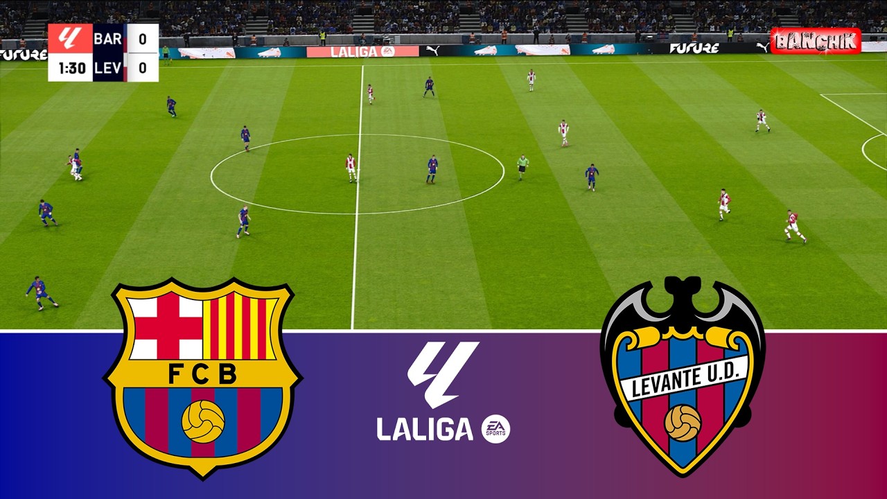 Barcelona vs Levante - Spanish La Liga 2025/26 | Full Match All Goals | Pes 21 Gameplay