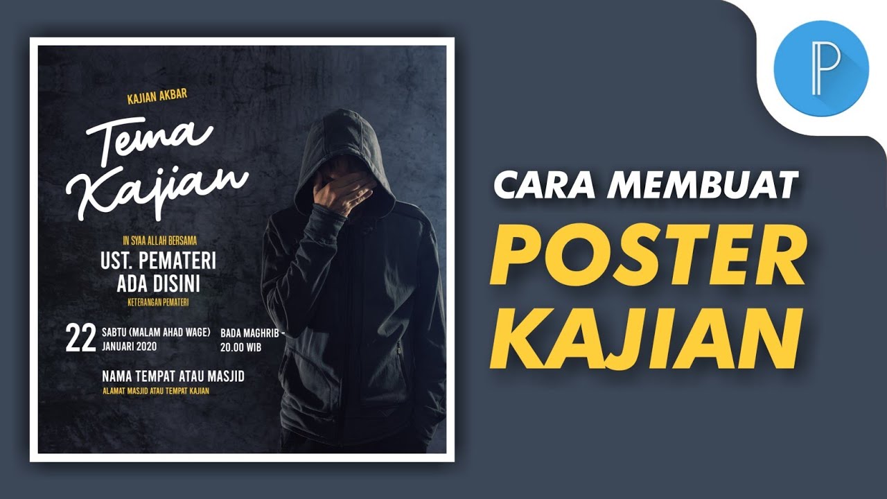 Cara Membuat Poster Kajian Di Pixellab - Aplikasi Android | Aziz Pict