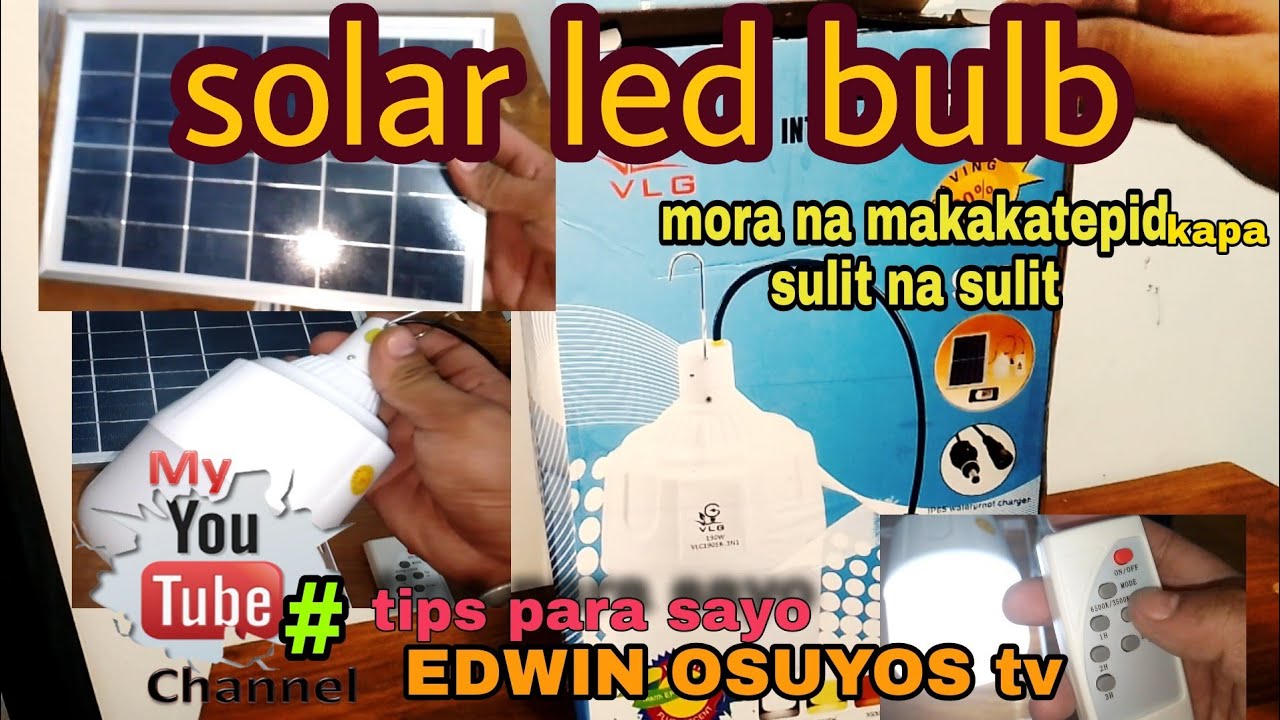 Solar led bulb 190w Unboxing LED Bulb Intelligent Emergency