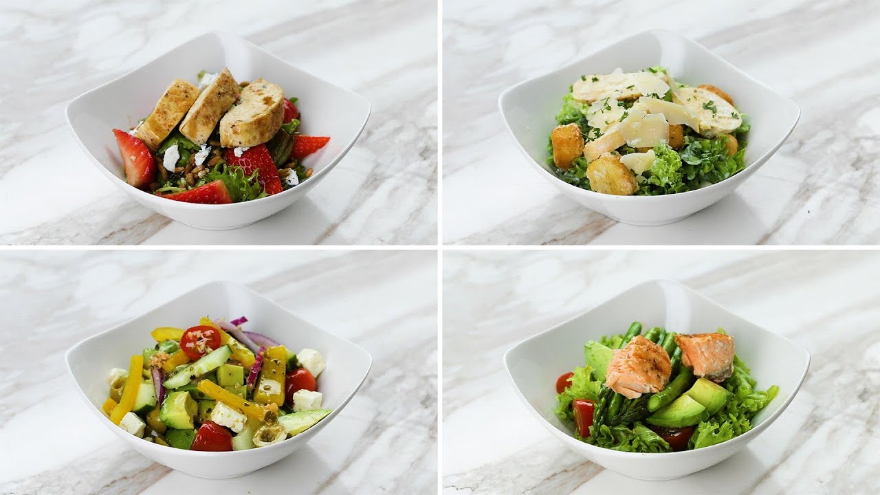 4 Deliciosas Ensaladas En Menos De 10 Minutos