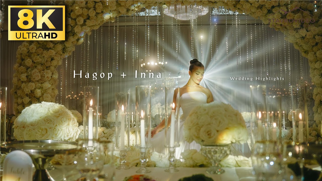 Hagop + Inna's Wedding 8K UHD Highlights at Kalajian hall st Leon Church and Pasadenaa Princess