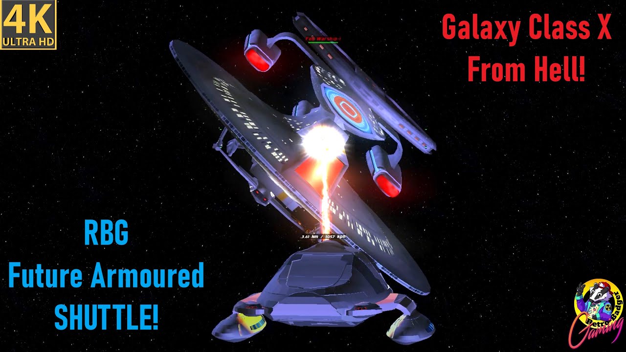 RBG Future Shuttle VS Galaxy Class X From Hell - A Janeway Adventure - Star Trek Ship Battles -