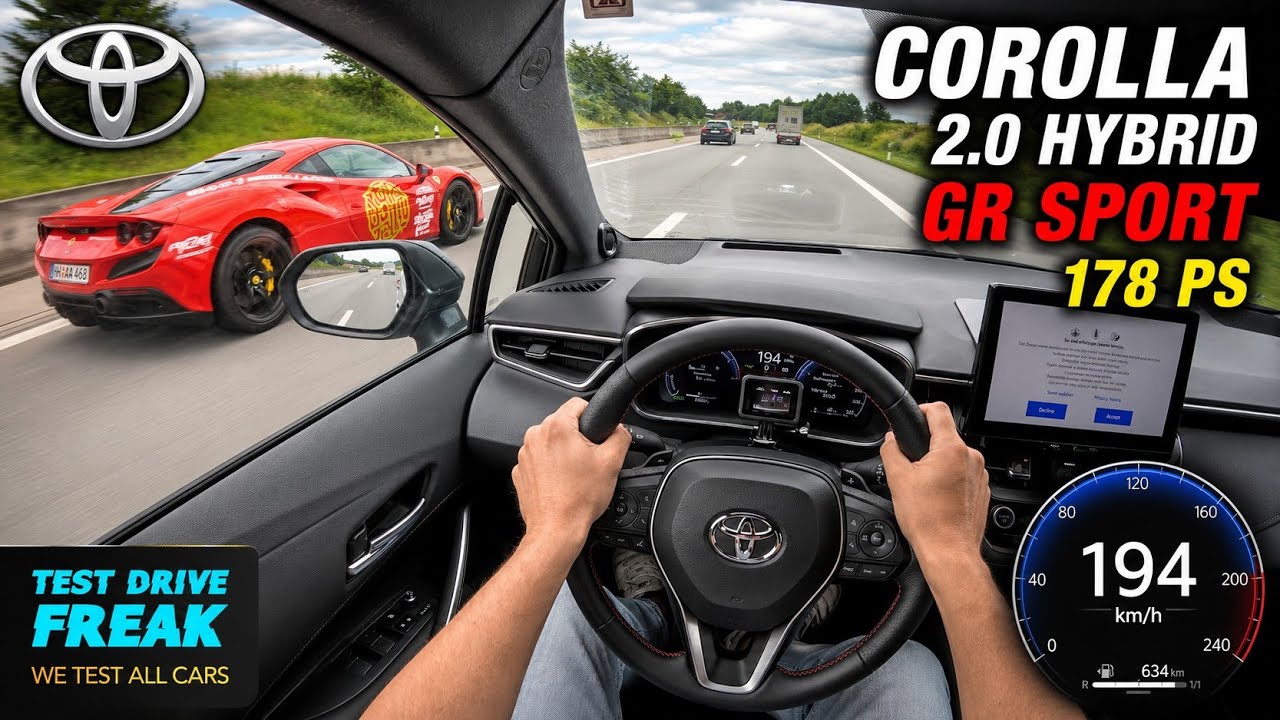 2026 Toyota Corolla GR Sport 2.0 Hybrid 178 PS TOPSPEED POV | No Speed Limit Autobahn Drive
