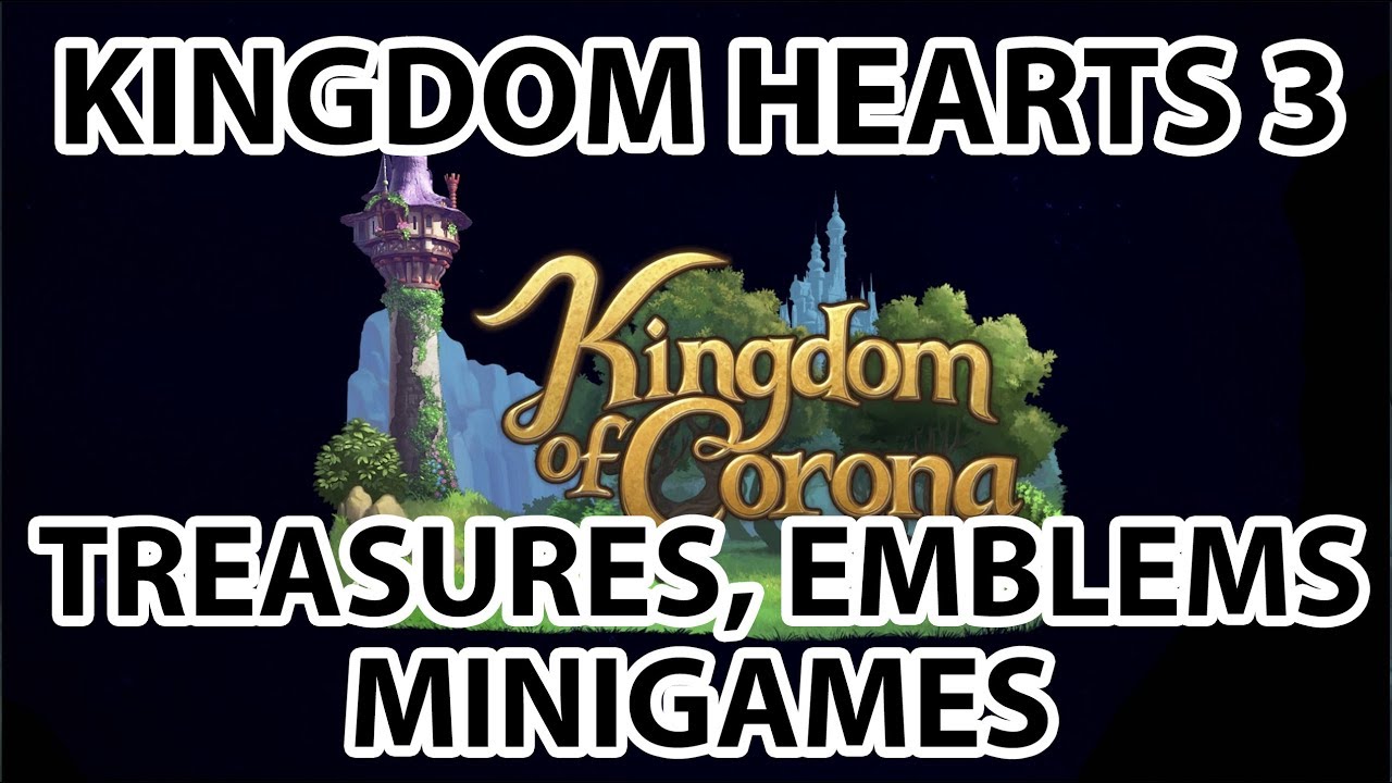 [Kingdom Hearts 3] Kingdom of Corona - All Treasures, Lucky Emblems and Minigames