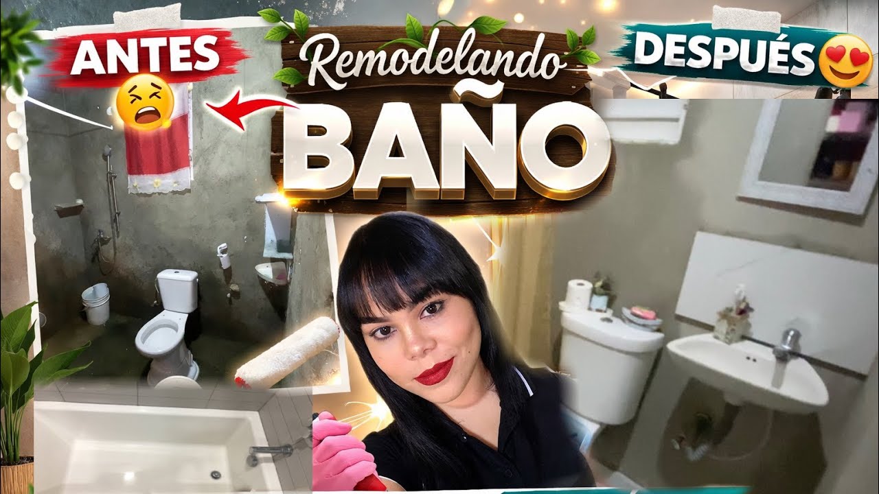 Así quedó mi baño después de la remodelación/ mi baño necesitaba ayuda urgente😅🛠️#remodelación #baño