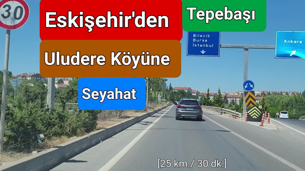 Eskişehir'den Söğütönü yolu ve Uludere Köyü (İt Burnu) / Mahallesi'ne Seyahat