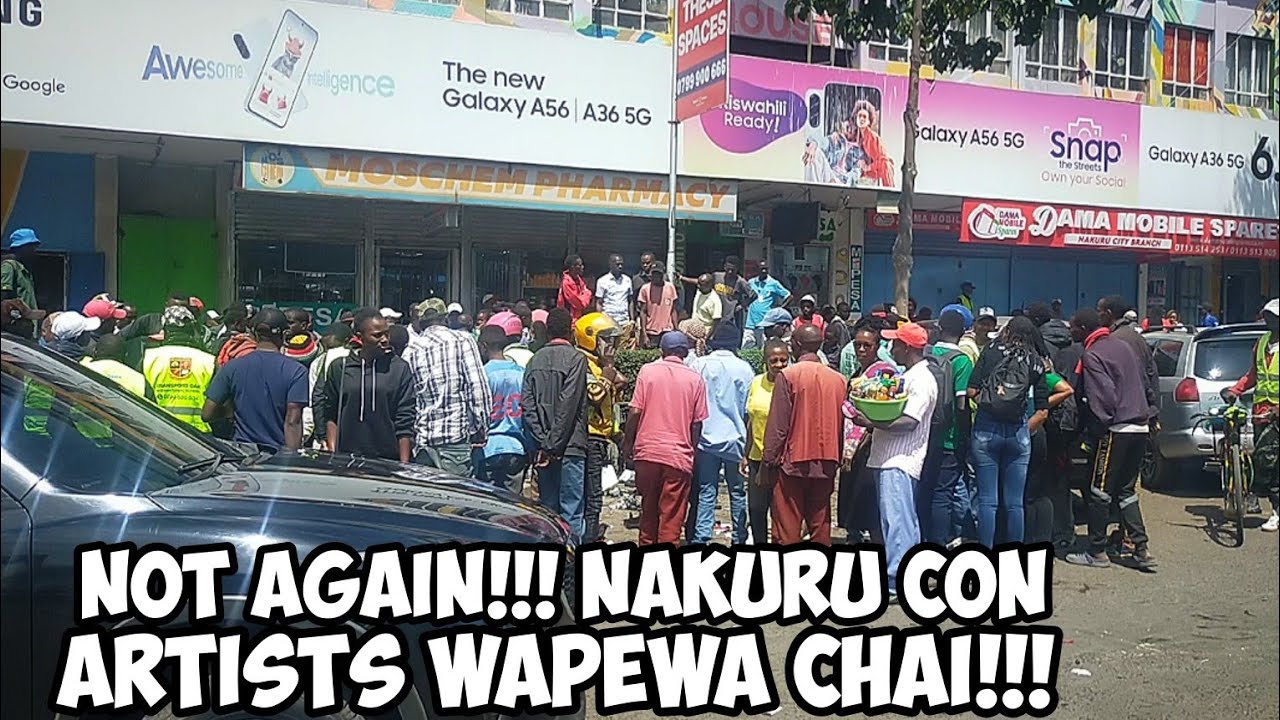 KIMEUMANA TENA! Total Chaos as Armed Angry Mob Storm 'Kanu House 4G Con-Artists' at Nakuru CBD!