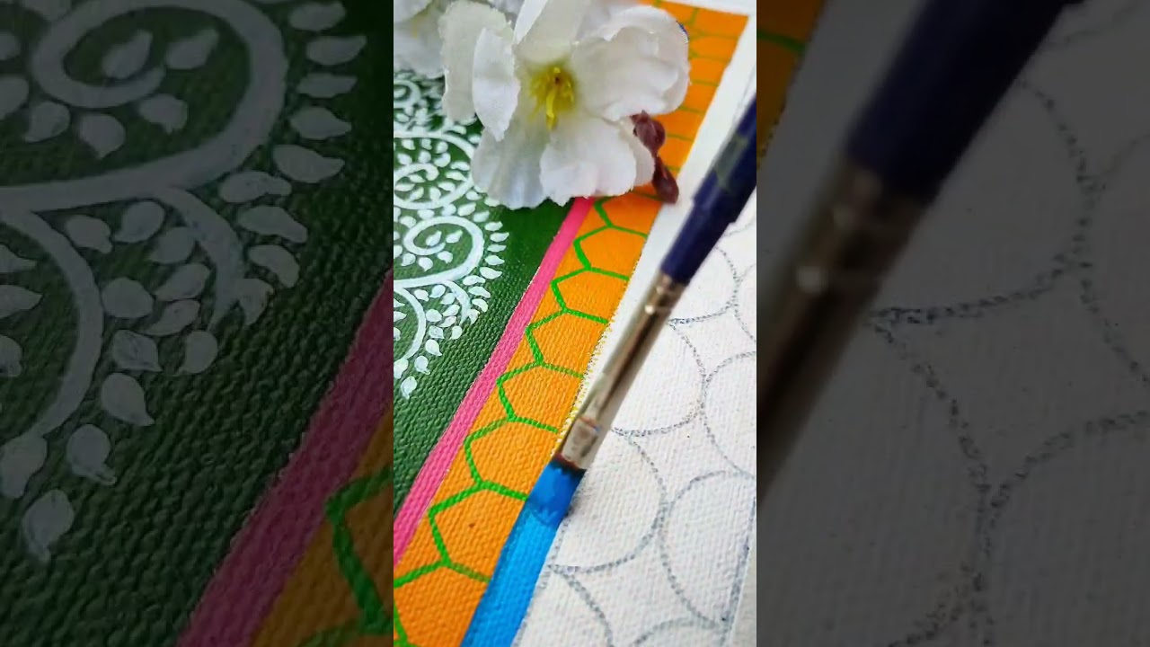 Pattachitra Indian Art Acrylic Painting #shorts #painting #ytshorts #reels #shortsindia
