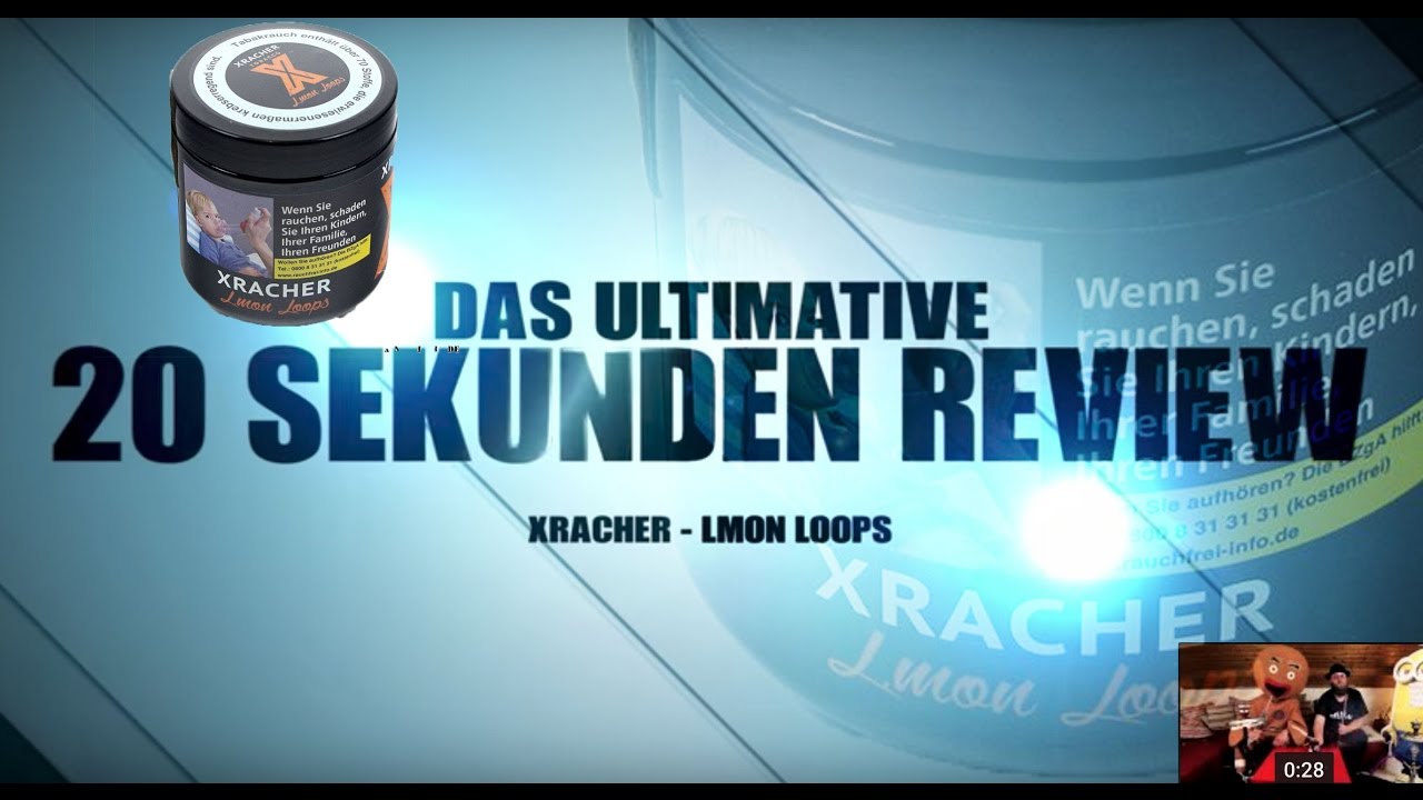 20 Sekunden Shisha Tabak Review - Xkracher Lmon Loops Top oder Flop? Shisha Opa Review Extreme