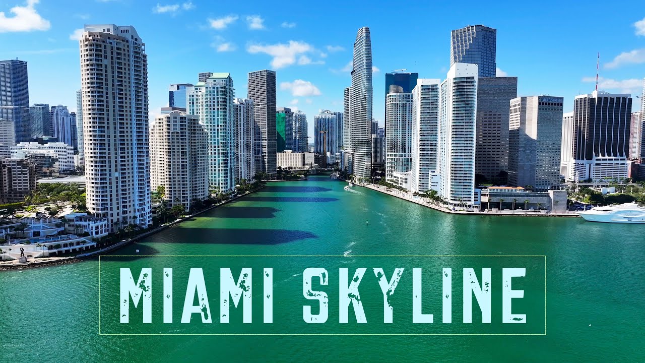 Miami Skyline View In Stunning 4K #miami 🏙️