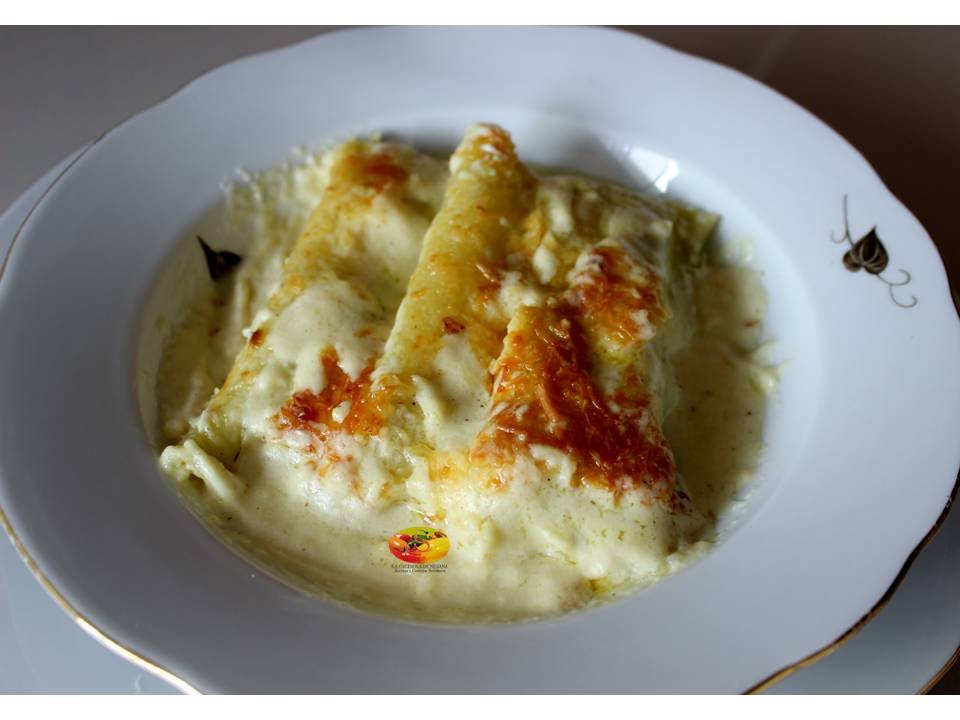 CANELONES RELLENOS- POLLO CON ESPINACAS- 3 PIMIENTAS - RECETA-LACACEROLADESILVANA - COLABORATIVO