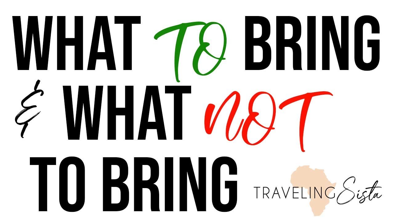What TO Bring & What NOT to Bring When Coming to Tanzania