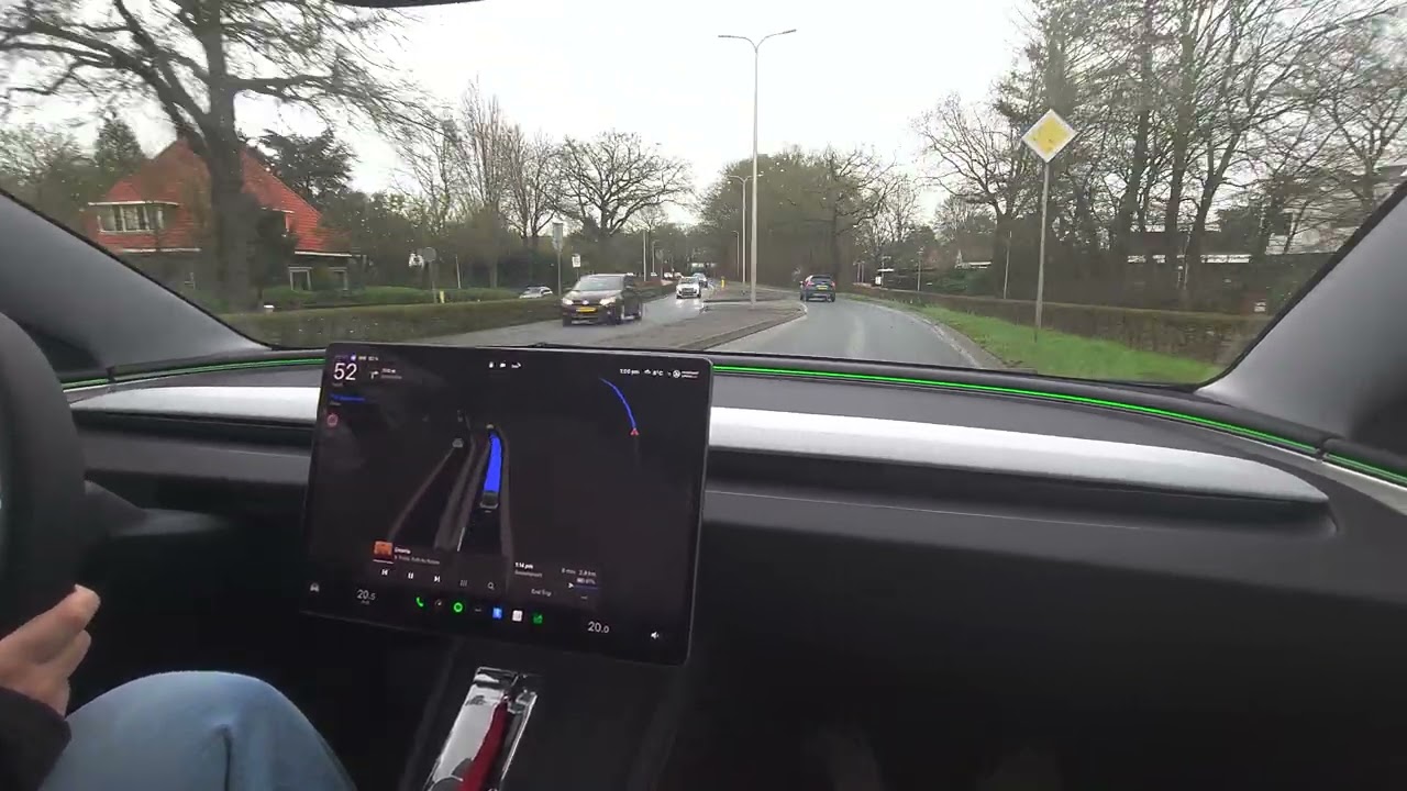 Full Tesla FSD Supervised Ride Uncut: Wezep to Zwolle Drive in the Netherlands (With Intervention)