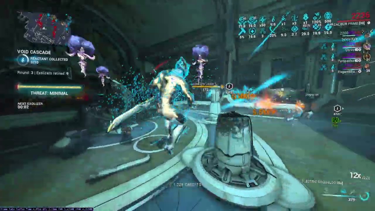 Level cap-ish Excalibur SP Omnia Void Cascade, Arcane Persistence Spellbind Contagion Zaw Naramon
