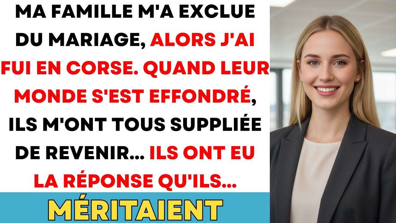 Ma Famille M'a Bannie Du Mariage De Ma Sœur, Je Suis Partie En Vacances. Puis Tout A Éclaté...