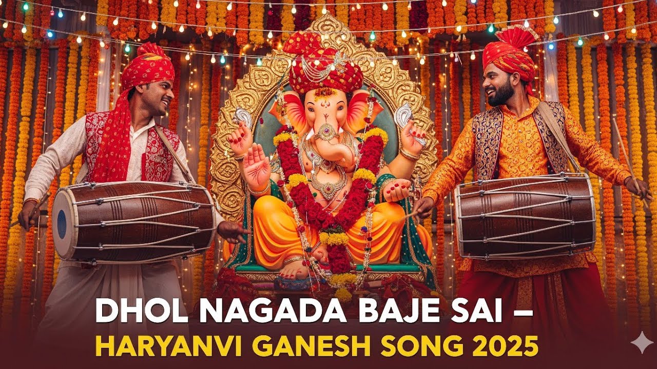 🚩ढोल नगाड़ा बाजे सै | हरियाणवी गणेश उत्सव गीत | Ganesh Utsav Haryanvi Bhajan 2025