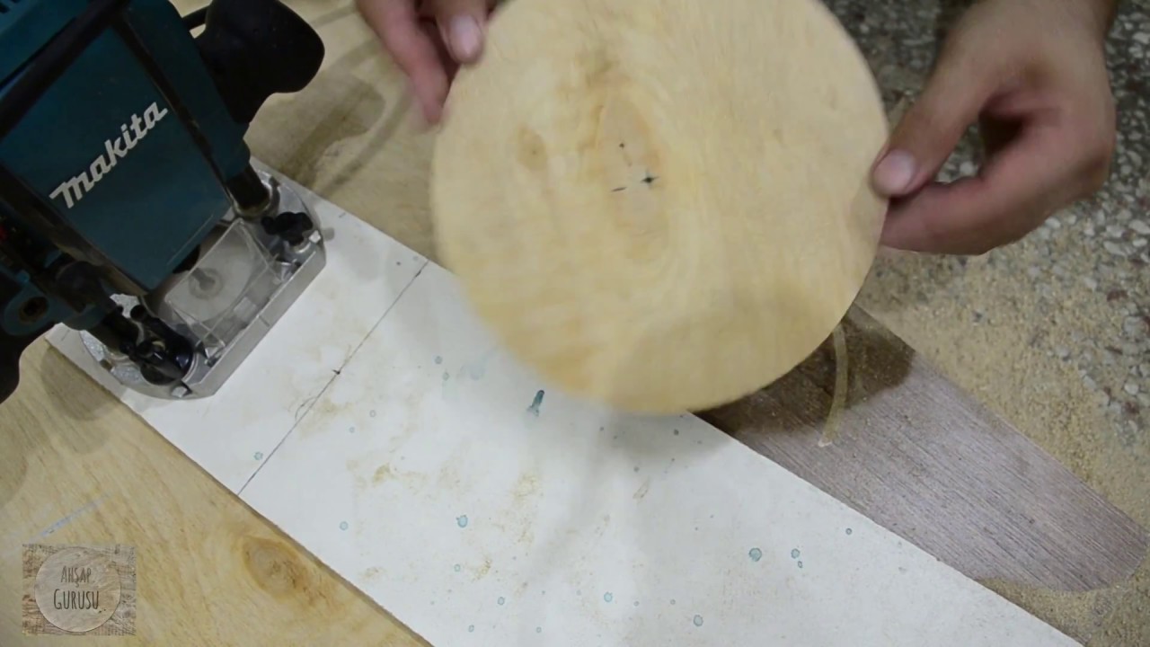 How to cut a circle with router? El frezesi ile daire kesimi nasıl yapılır?