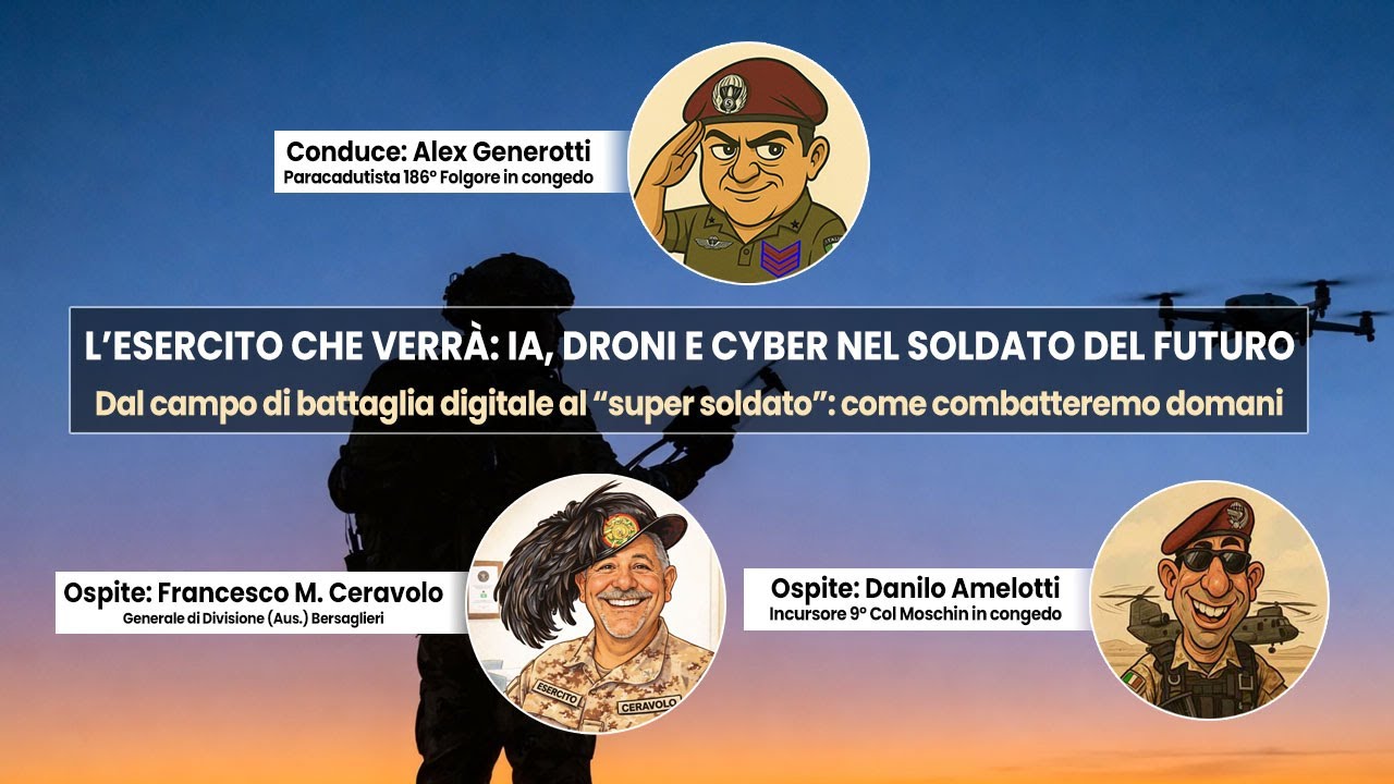 L’ESERCITO CHE VERRÀ: IA, DRONI E CYBER NEL SOLDATO DEL FUTURO