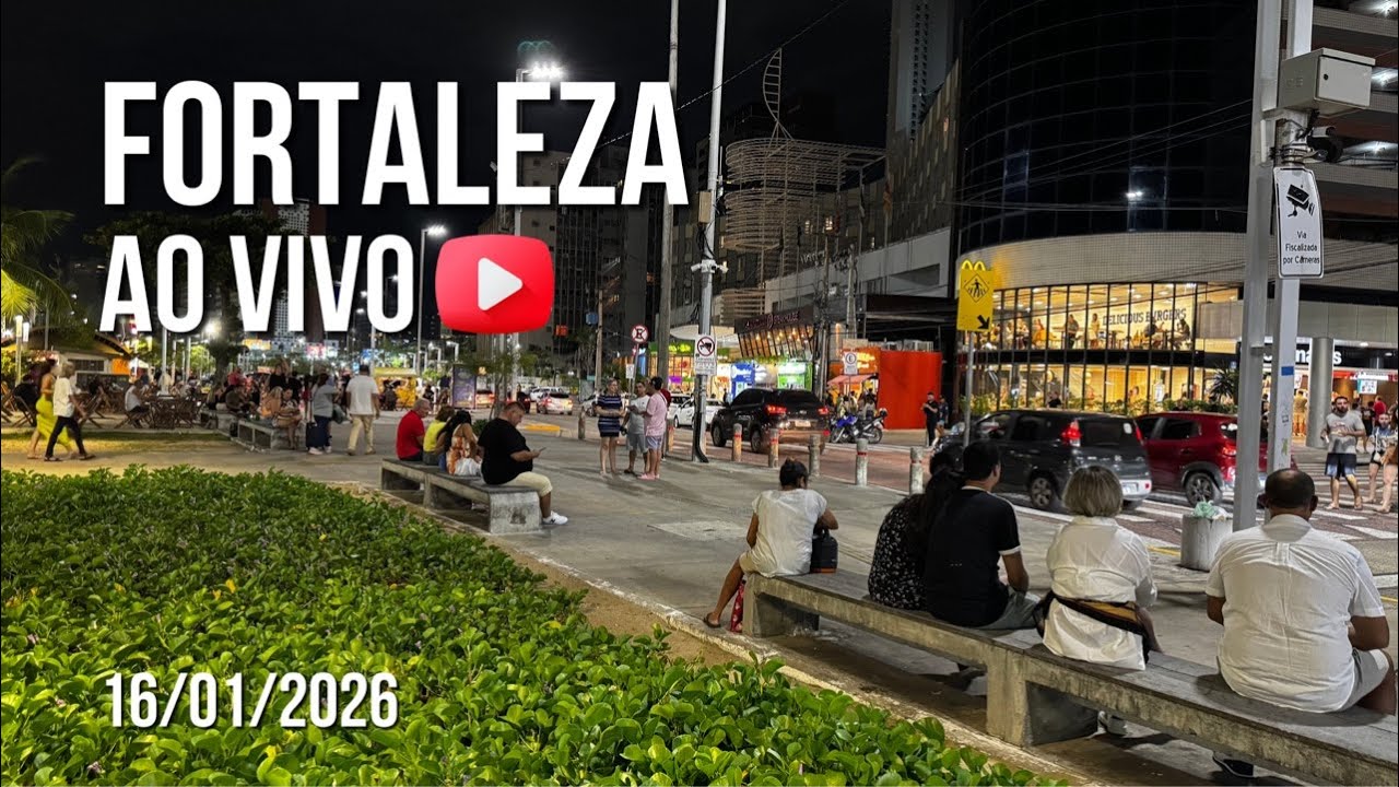 Fortaleza AO VIVO – Beira-Mar em Tempo Real! 🌊🇧🇷 (16/01/2026)
