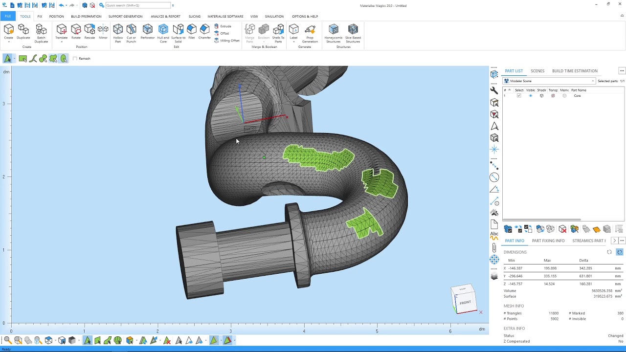 Tutorial: How to mark surfaces in Materialise Magics