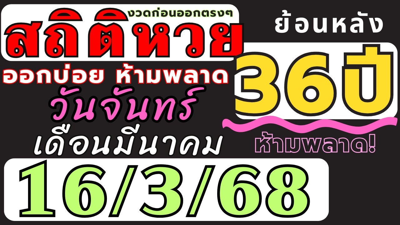 สถิติหวย 