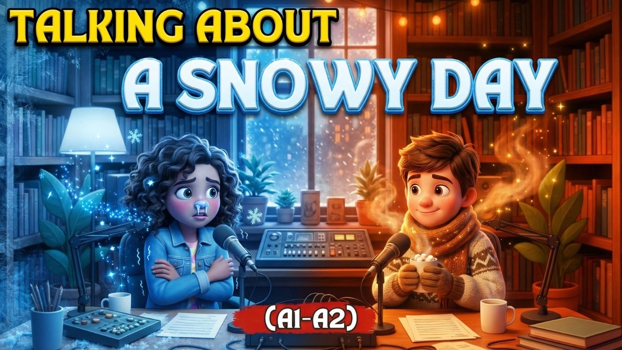 Learn How to Talk about  a Snowy Day | English Listening Practice (A1-A2 Level)