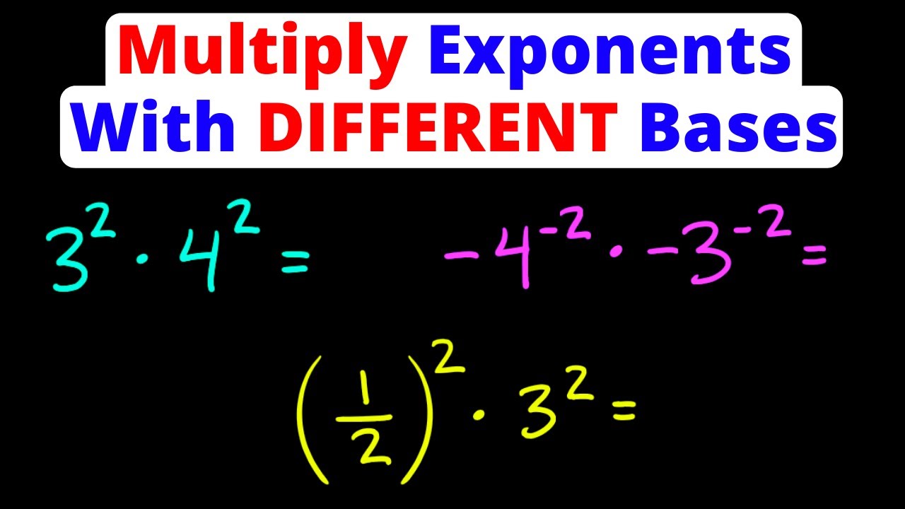 Multiplying Exponents (Powers) with DIFFERENT Bases | Eat Pi
