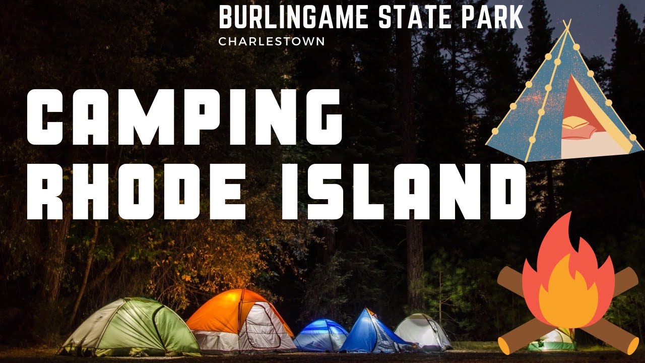 Camping Life - Tent camping at Burlingame State Park Campground at Charlestown, Rhode Island