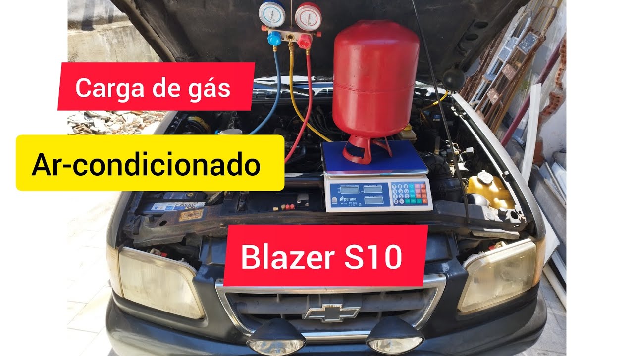 Carga de Gás no ar-condicionado da Blazer S10 Chevrolet 2.2