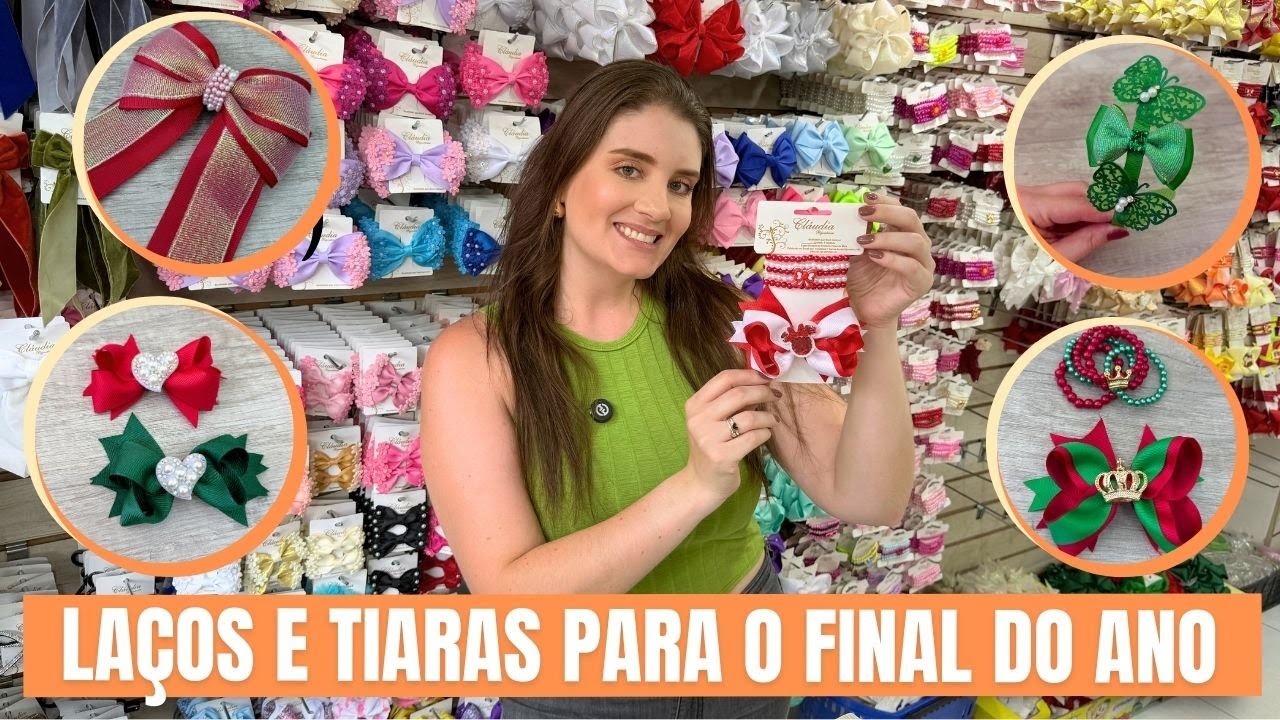 LAÇOS E TIARAS BARATOS PARA O FINAL DO ANO - CLAUDIA BIJOUTERIAS