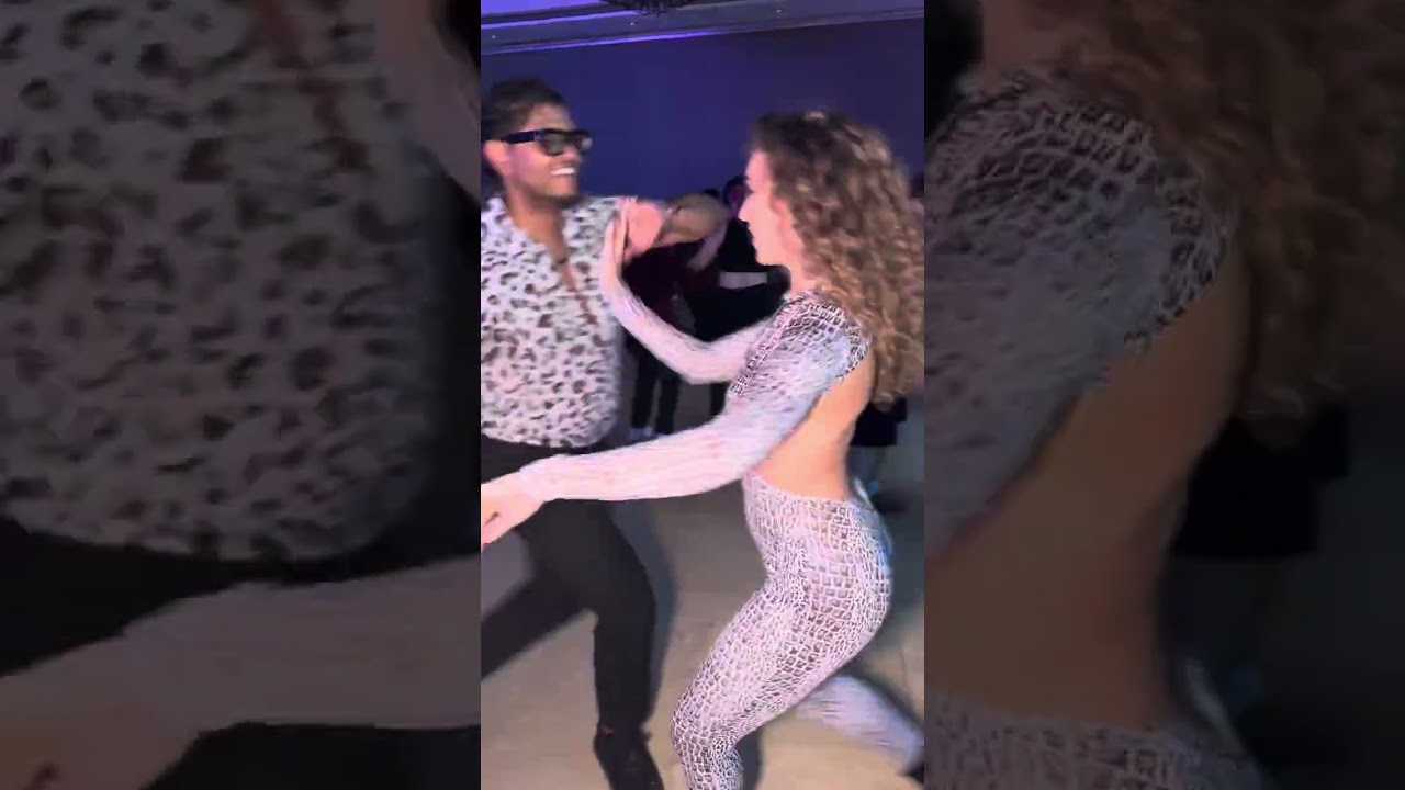 Luis Aristumuno and Tayler Stinnett social dancing bachata at DCBX17 2025 in Washington DC