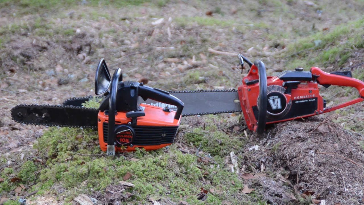 My Current Chainsaw Place   Sachs Dolmar 105 and Homelite VI 123  Part One