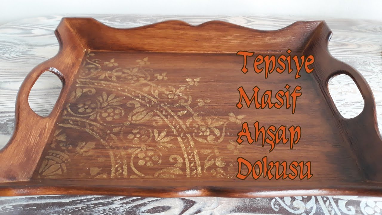 Ahşap tepsi boyama |masif|kendinyap