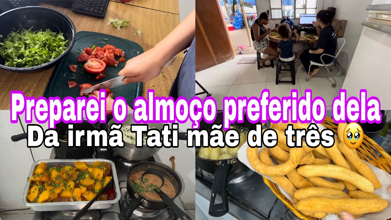 FIZ MUITA COISA || PREPAREI O ALMOÇO PREFERIDO DELA || ELA AMOU 🥹