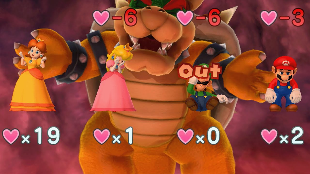 Mario Party 10 - Daisy vs Peach vs Mario vs Luigi vs Bowser - Chaos Castle