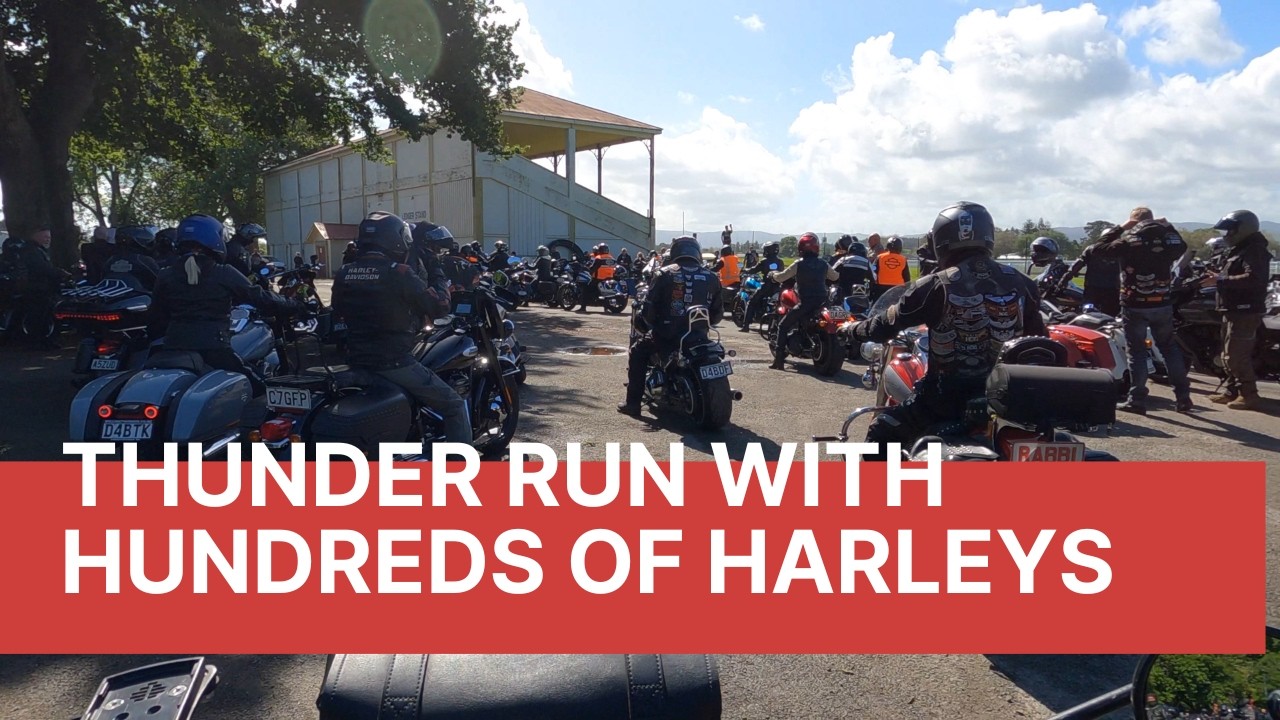 Вот это действительно много мотоциклов Harley! - Национальный слет HOG в Новой Зеландии 2025 года