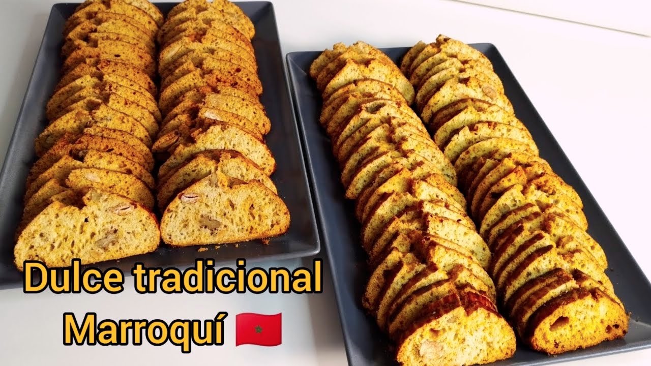 Fekkas, dulce marroquí con almendra y nueces fácil de hacer, crujiente y Riquisimo