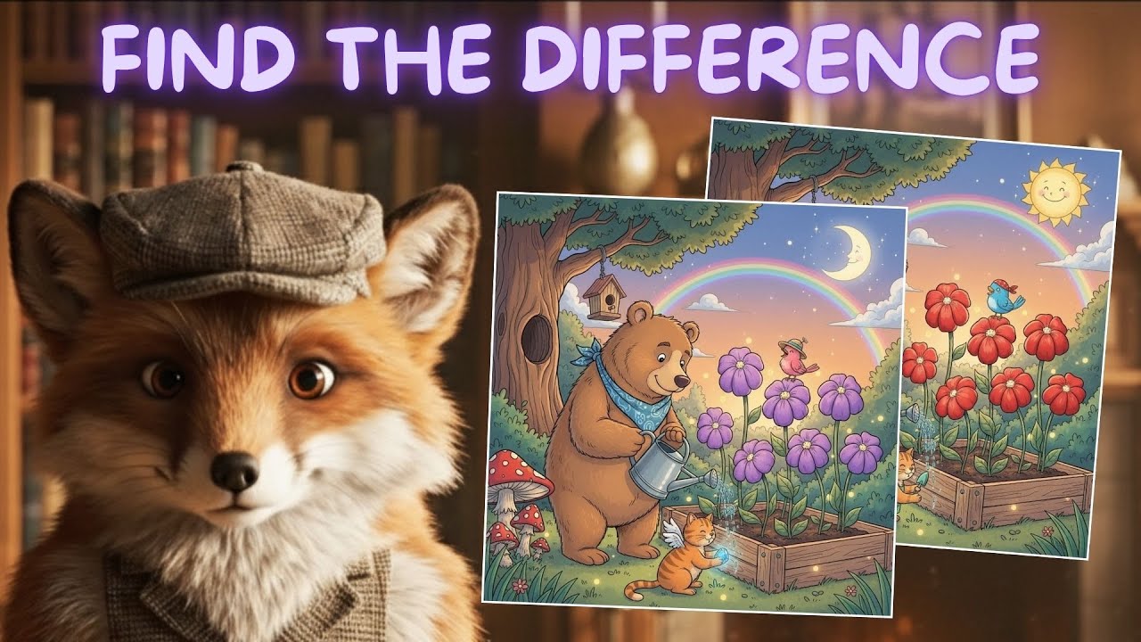 Spot the Differences: 10 Levels with the Clever Quiz Fox