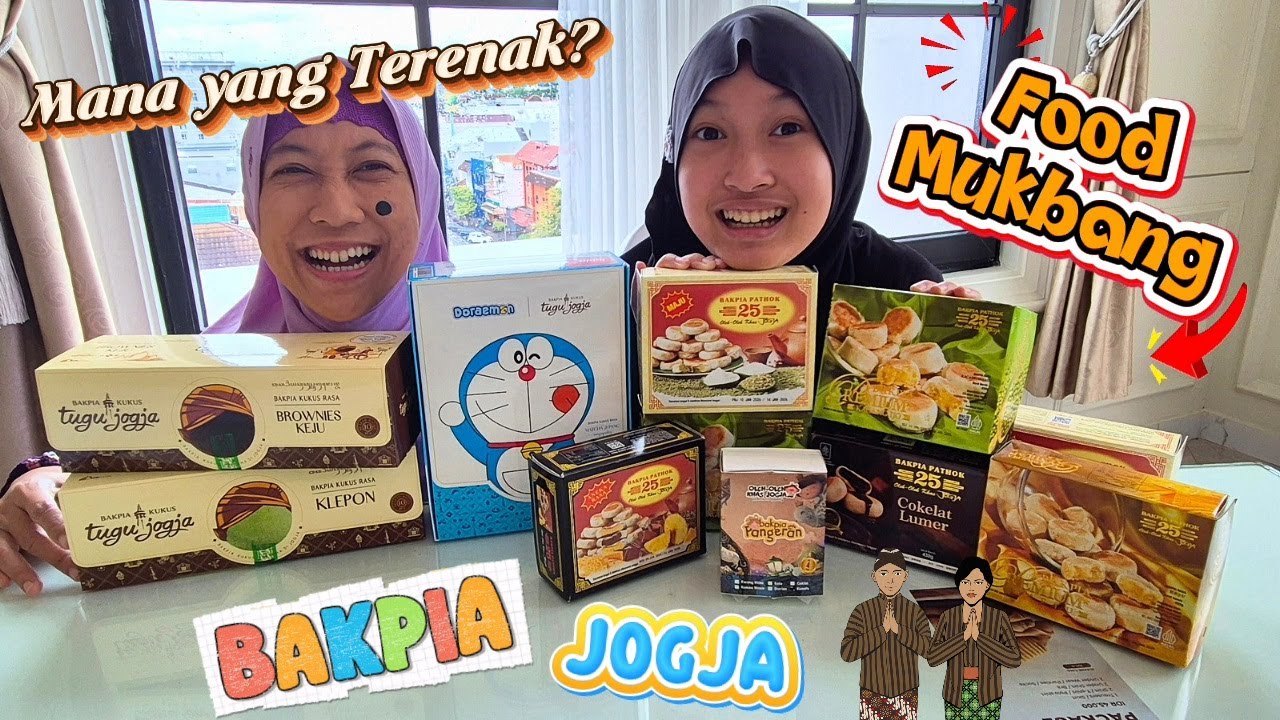Mukbang Bakpia Jogja - Aqilla Makan Bakpia Matcha Doraemon 😄 Asti Kunyit - Bunda Aqilla Eps 497