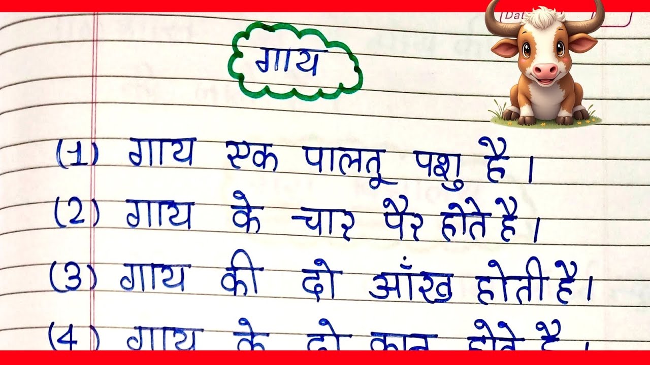10 Lines On Cow in Hindi | Gai Par Nibandh | गाय पर निबंध 10 लाइन | Essay On Cow in Hindi | Nibandh