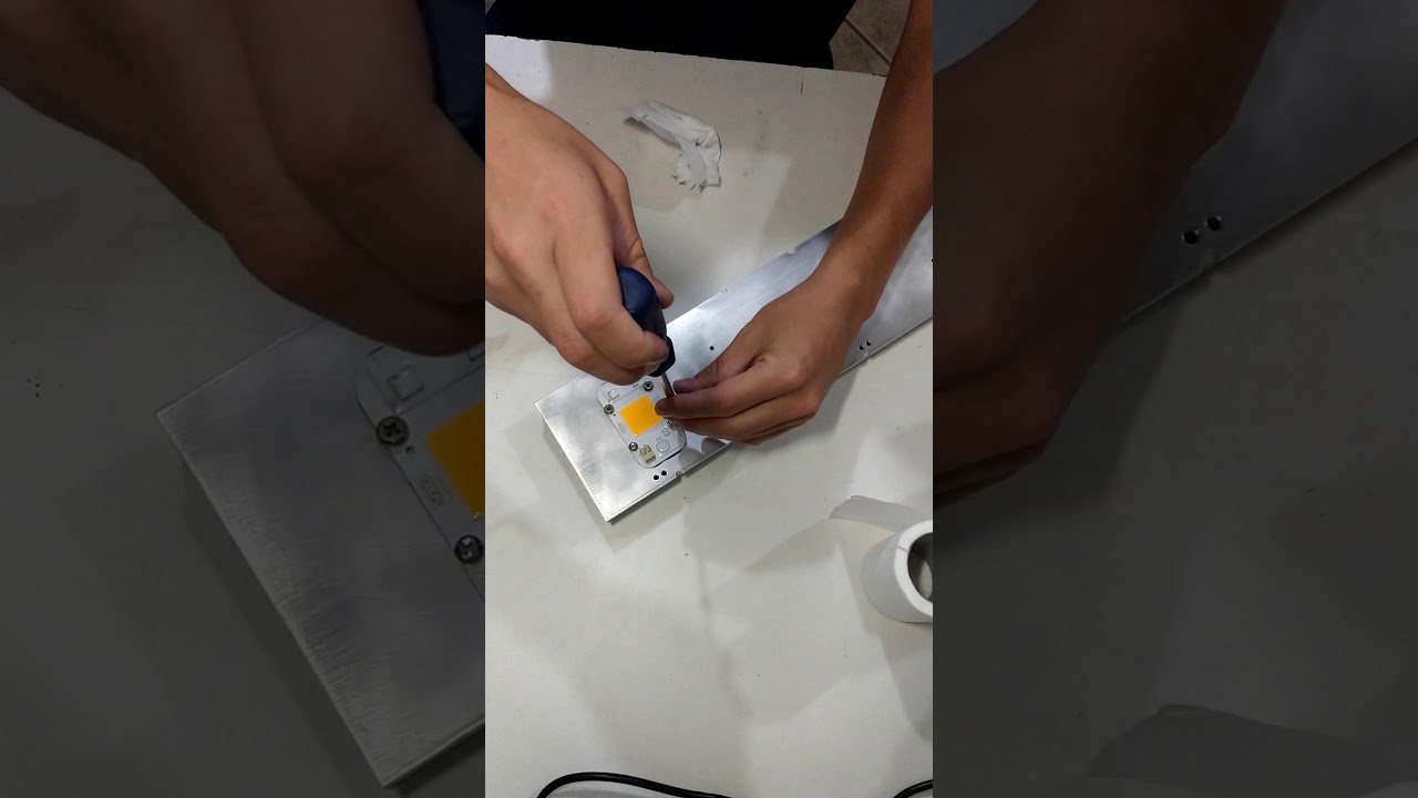 Fixação dos leds no dissipador - Painel Led Cob 200w Fullspectrum(Parte3)
