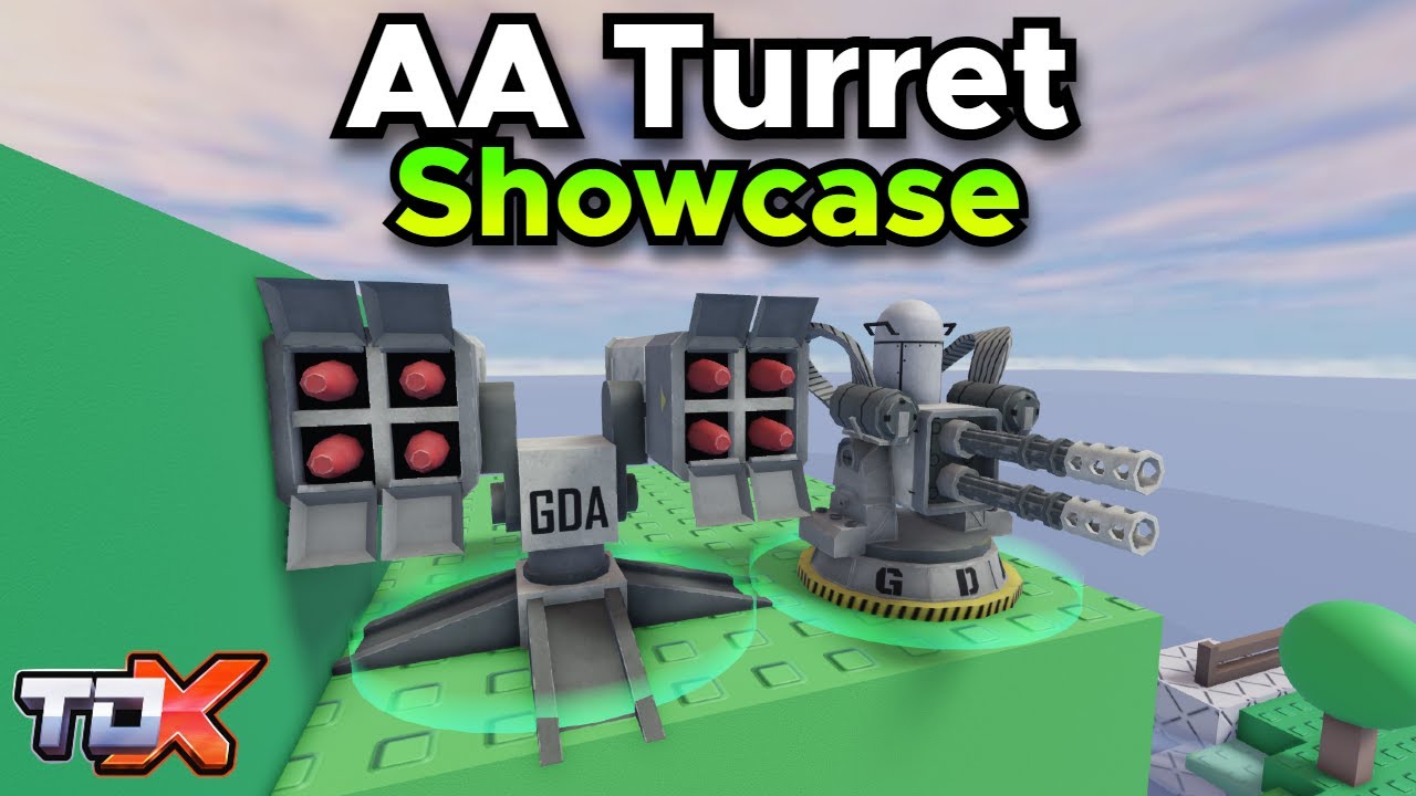 TDX AA Turret Showcase (Stats + Gameplay) - Tower Defense X Roblox