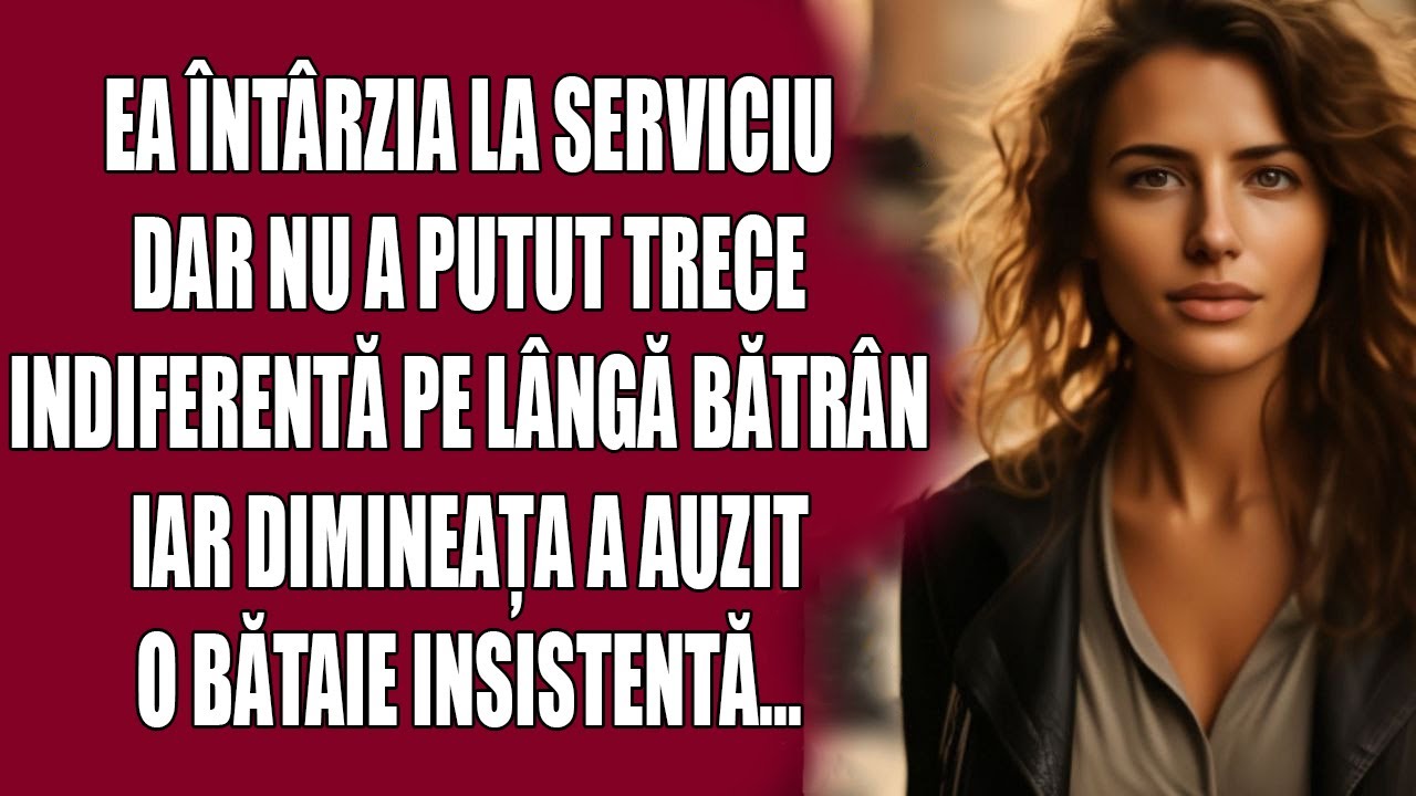 Ea întârzia la serviciu, dar nu a putut trece indiferentă pe lângă bătrân, iar dimineața a auzit...