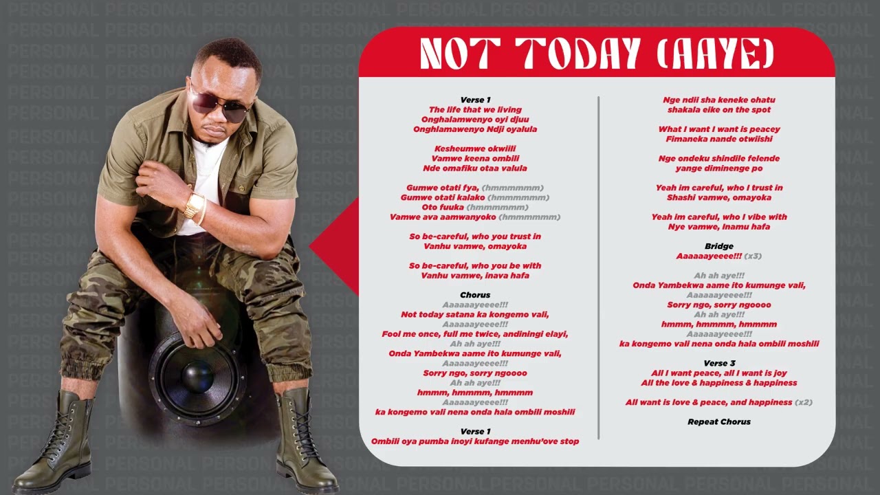 Onesto Papy - Not Today/Aaaye (Official Audio + Lyrics)