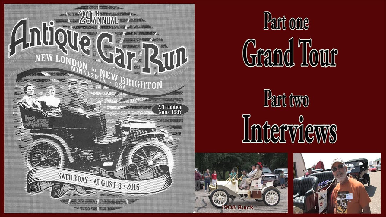 Antique car tour, New London to New Brighton and interviews