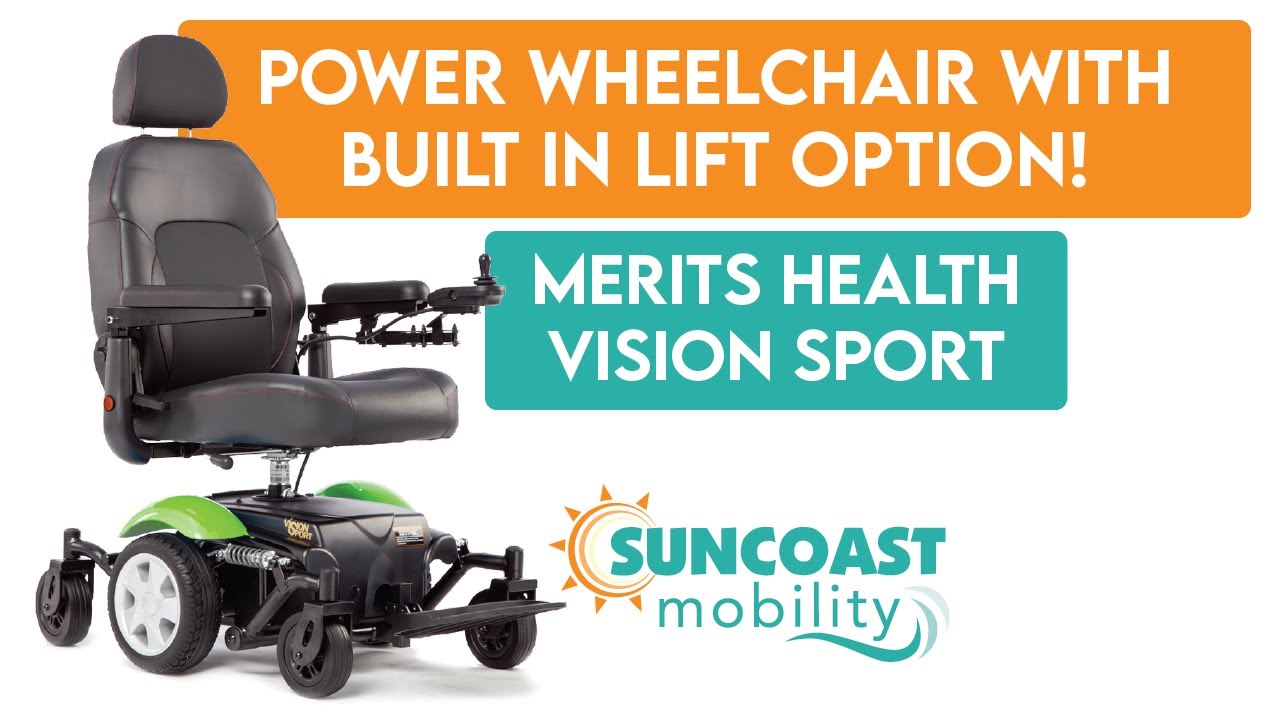 Электрическое кресло-коляска Merits Health Vision Sport P326D | Опциональный лифт сиденья для пов...