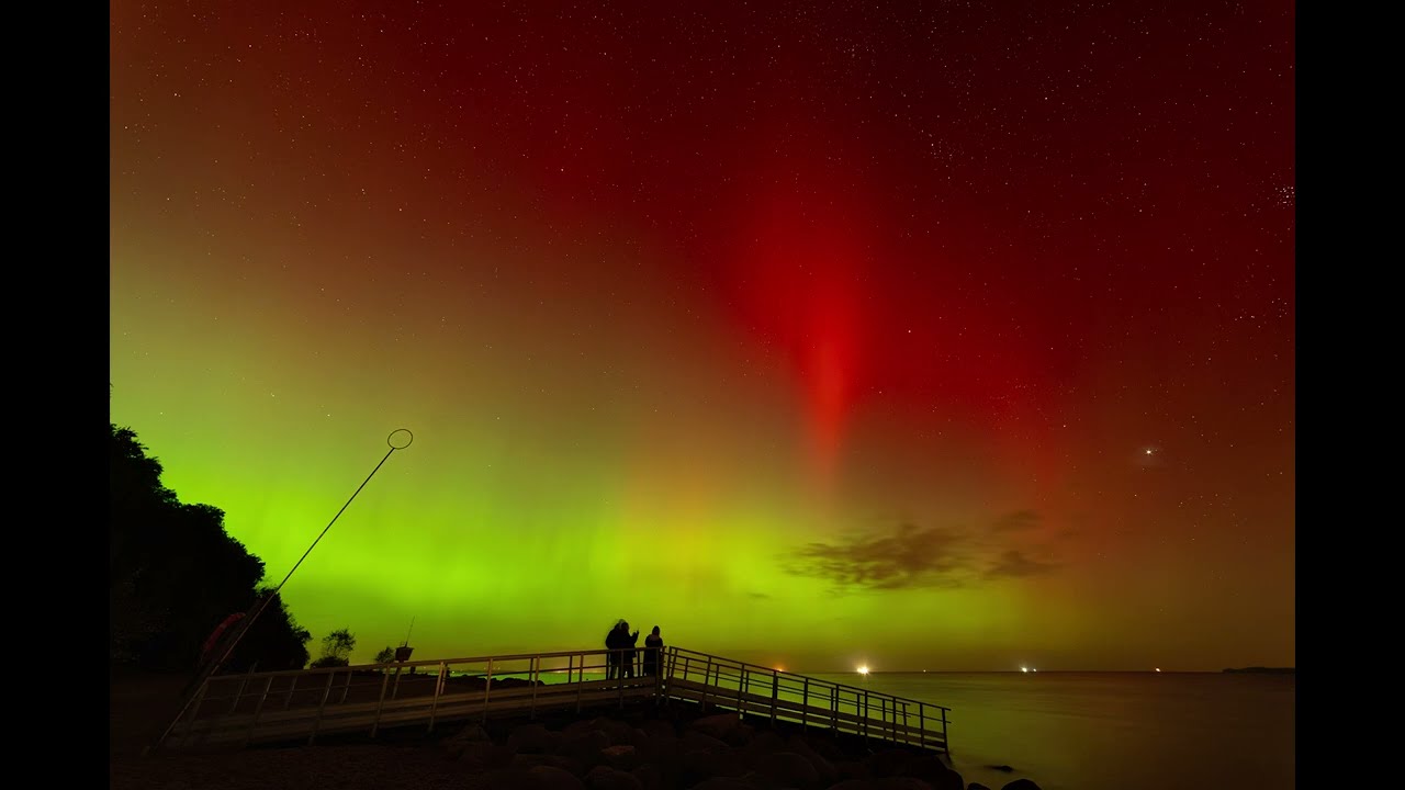 Polarlichter Zeitraffer Travemünde 10.10.2024