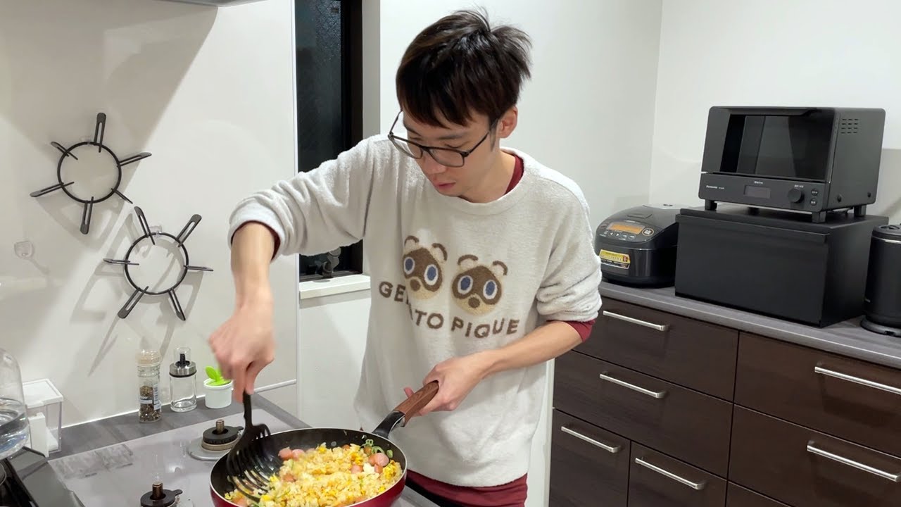 料理初心者がチャーハン作ってみた！